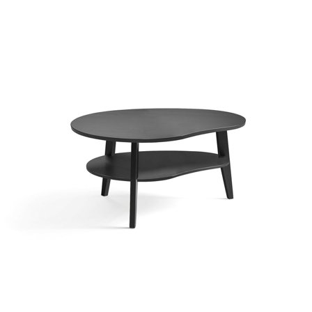 Oak coffee table HOLLY, 1000x800x500 mm, black stained