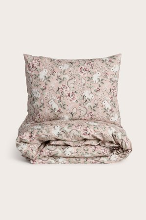 Newbie | Blommigt bäddset 150x200 | Rosa