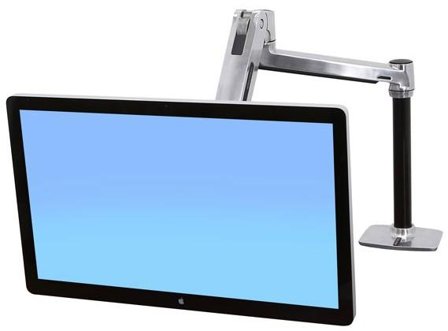 Ergotron LX HD Sit-Stand monteringssett - Patented Constant Force Technology - for LCD-skjerm - polert aluminium