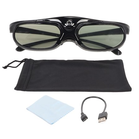 DLP Link 3D-briller 144Hz Oppladbare Høy Lysgjennomgang Aktiv Lukker for Alle DLP-projektorer