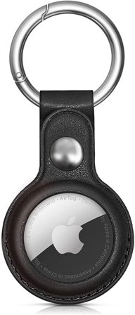 Apple AirTag PU-skinnveske - svart