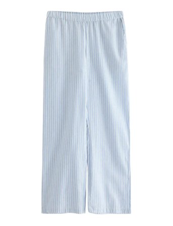 Lindex Pyjama Trousers Light Woven - Blue - S