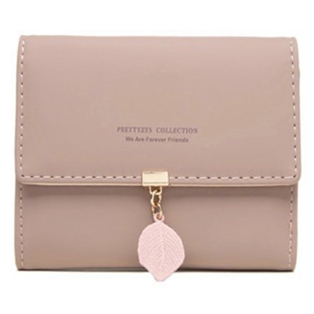 Lommebok med flere rom Dame Jente Lær Clutch Veske Myntpung Kort Modell Trefoldig Kontantholder Kredittkort Bankkortholder Rosa Pink