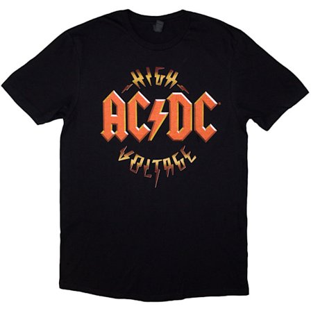 AC/DC Unisex Vuxen High Voltage Rock N Roll T-shirt med Tryck på Ryggen