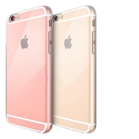 2-PACK l pin kyv silikoni TPU-kuori iPhone 6 / 6S:lle Transparent