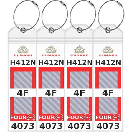 2025 Høy kvalitet splitter nye Cunard Cruise bagasjelappholdere [4 pakning]