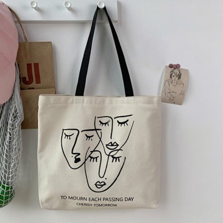 Canvas Tote Bag Printing Axelväska C C