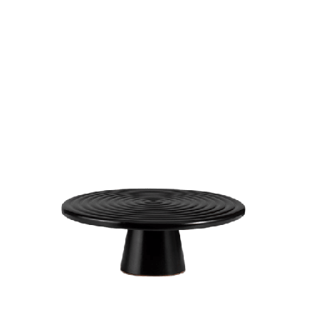 Dutchdeluxes Tårtfat 20ø Serveringstillbehör Unisex Svart S