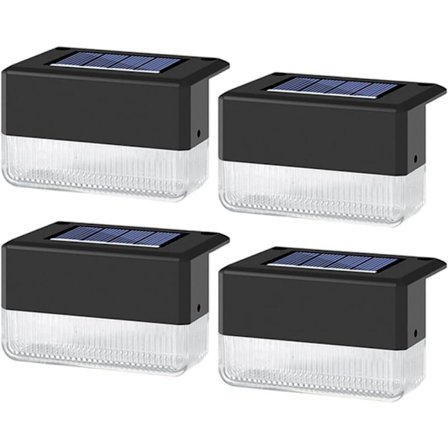 Solcelle Hegnlamper 4-pak Trappebelysning Udendørs Vejbelysning & Havedekoration_OF