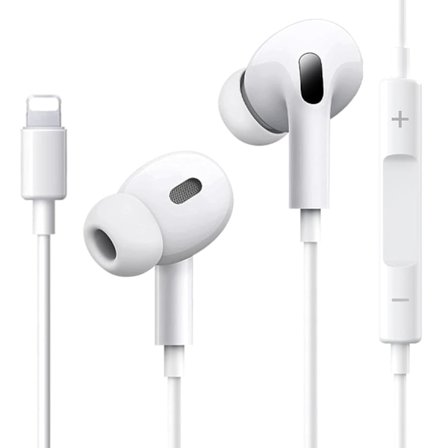 Kablet iPhone Øretelefoner Stereo In-Ear Ørepropper (Innebygd Mikrofon Volumkontroll) Kompatibel med iPhone 14/14 Plus/14 Pro Max/13/12/Mini/11/X/XR/