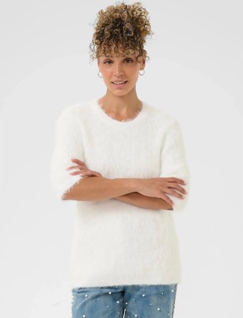 Cream Crlini Knit Pullover - White - M