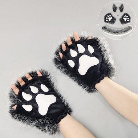 Halloween vevd dans varulv dyreøre hode dekorasjon kostyme rekvisitter ulveøre pannebånd dyreklo hansker ulvehale kostyme_tfrf