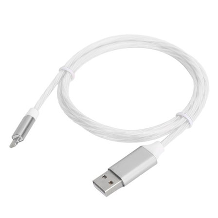 USB-laddningskabel för IOS LED-ljus upp flödande snabbladdningskabel för IOS-mobiltelefoner Färgglatt ljus