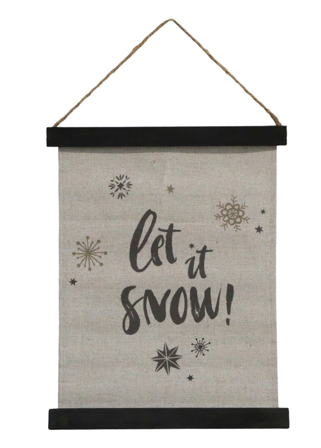 Chic Antique Plansje "Let it Snow" canvas 24x29cm