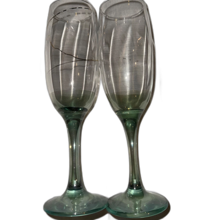 Gröna champagne glas