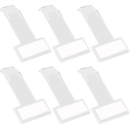 6 stk. parkeringsbillet holder i plastik til bil, transparent bilrude tilbehør klips, til parkering mærke, faktura, billet