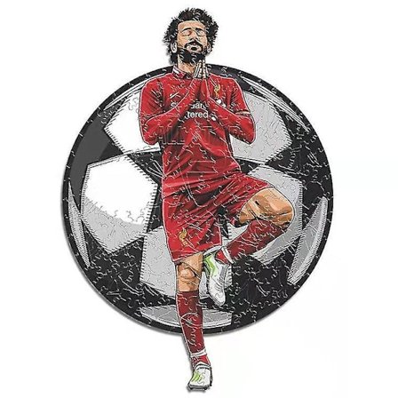 Puslespil i træ Messi til børn Mohamed Sala