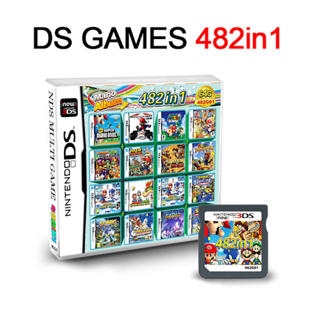 482 i 1 Album Videospillkassett Konsollkort for Nintendo DS 3DS 2DS NDS NDSL NDSI 482 i 1