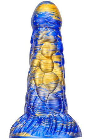 Metallic Fantasy Dildo Cyrix Blue/Gold 18,5 cm - Woome.pl