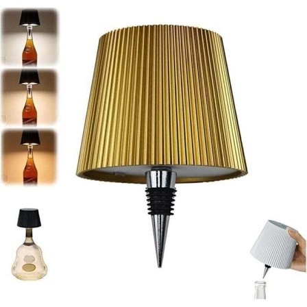 Trådløs flaskelampe guld 1200mAh genopladelig LED bordlampe til bar restaurant dekorationer
