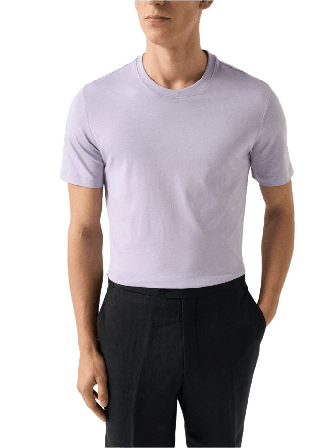 Eton T-shirt I Single Jersey Supima-bomull T-shirts Herr Lila M