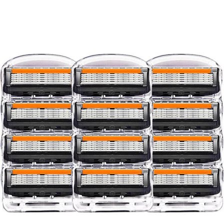 [LCS] 12 stk. ProGlide Barberblader, 12 Erstatningsblader, ProGlide Våtbarberhøvel Verdipakke for Menn