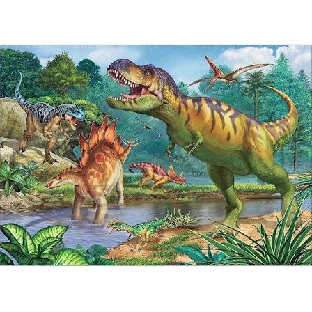 5D DIY Diamantmaleri, 40X30cm Diamantbroderi i Resin til Voksne Korssting Boligindretning Stue Diamantmaleri Fuldstændige Sæt dinosaur