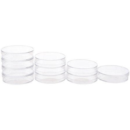 10 stk. Sterile Petriskåle m/låg til Laboratorie Gær Bakterieplade 55 x 15mm