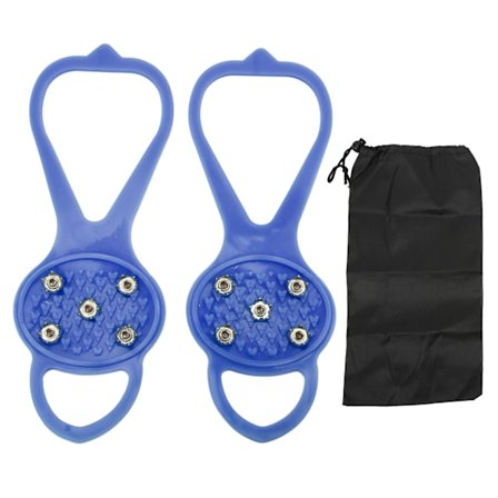 Anti-slip 5-grenet trin jern stærkt greb holdbare vinter klatresko CoverBlue S 24-34