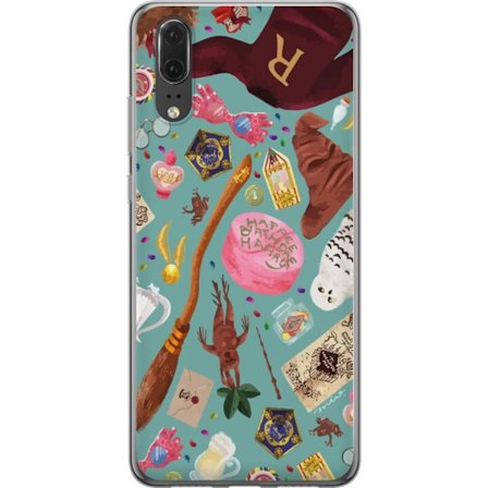 Kompatibelt Mobildeksel til Huawei Huawei P20 Magisk illustrasjon med trollstav, hatt og fantastiske gjenstander i leken eventyrstil