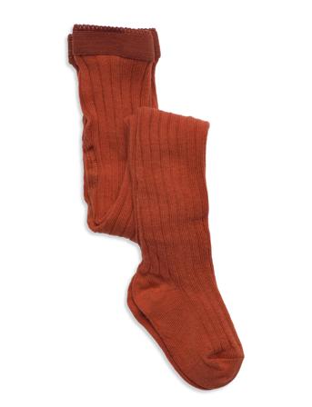 Cotton Rib Tights Socks & Tights Tights Brun Mp Denmark