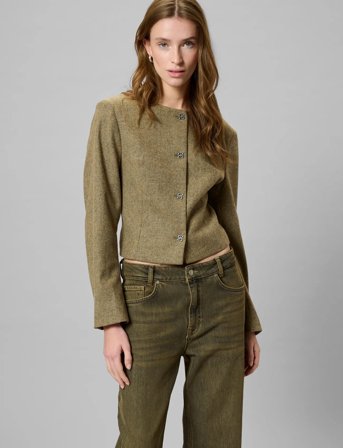 My Essential Wardrobe Mwbilla Short Blazer - Khaki green - 40