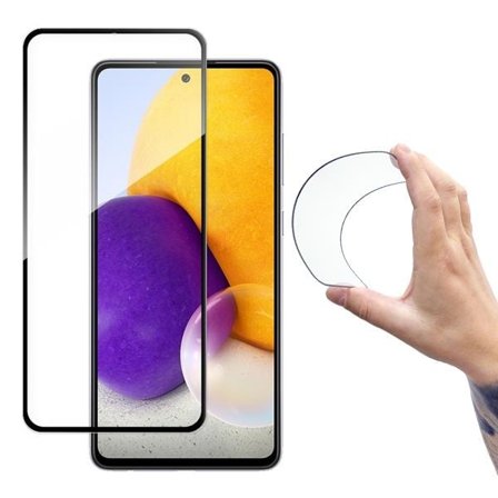 Wozinsky Härdat Glas Skärmskydd Galaxy A72 4G - Musta