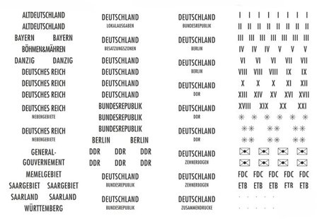 Selvklæbende landeetiketter - Tyske område
