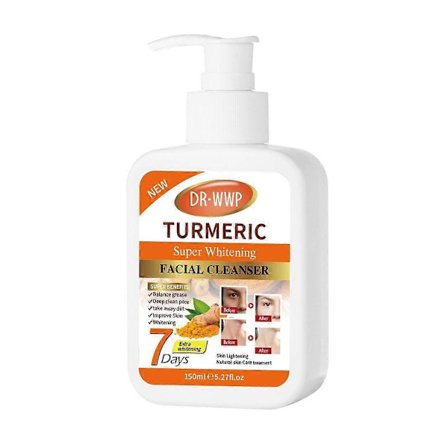 Gurkemeje Ansigtsvask - Ansigtsrens til Kvinder - Akne Ansigtsvask Skummende Rens til Fedtet Hud - Dybderensende & Oliekontrol, Fugtgivende