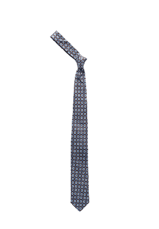 John Henric Silk Printed Medallion Tie Kostymtillbehör Herr Brun 7,5