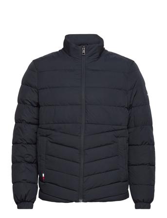 Branded Stand Collar Jacket Fôret Jakke Marineblå Tommy Hilfiger