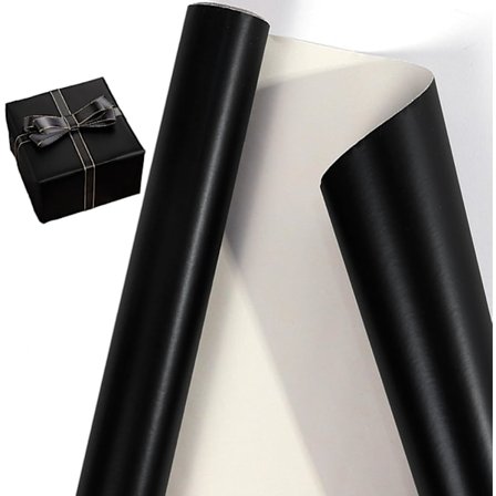 Præsentationspapir til bryllup, fødselsdag, jul (Sort)[YJD]
