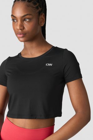 ICANIWILL - Training Crop Top Black Wmn- Træningstrøje - Damer - Træningstøj fra ICIW