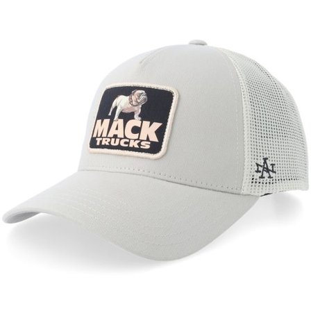 American Needle - Grå trucker Keps - "Hatstore Exclusive x Mack Trucks Ivory/Stone Trucker " @ Hatstore
