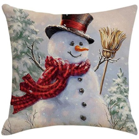 Joulu Tyyny Neliömäinen Kodin Pellava Tyynynpäälliset Sohvalle Autoon Lahja 45X45Cm