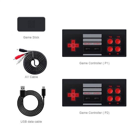 Mini TV Handhållen Familjespelkonsol 8 Bit AV-Port Retro Inbyggd