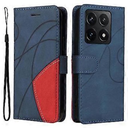 KT Läderserie-1 För Xiaomi 14T Läderfodral Färgskarvning Telefonskal Plånboksställ (Stil B)