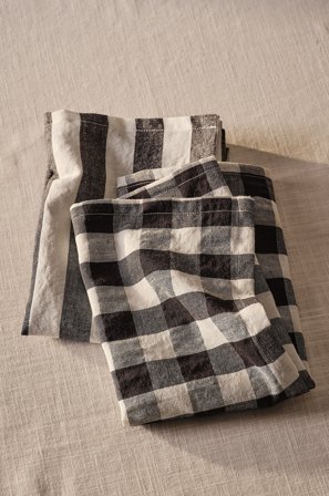 Jotex - Serviett i Linmiks 4-pakning Svart - SANNE - Kjøp Servietter hos Jotex