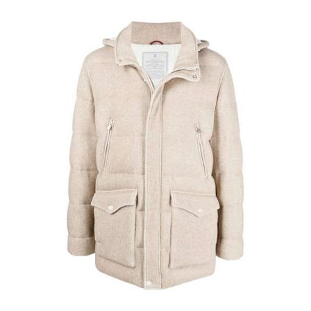 Brunello Cucinelli Jas , Beige , Heren , Maat: M