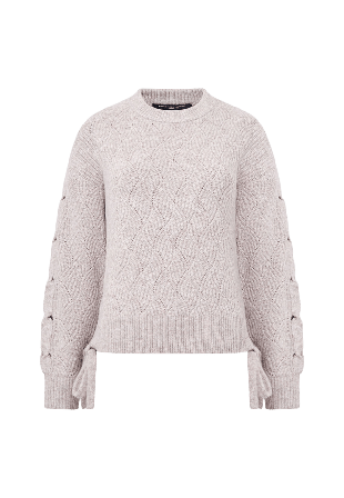 French Connection Tina Cable Tie Jumper Tröjor Dam Beige M