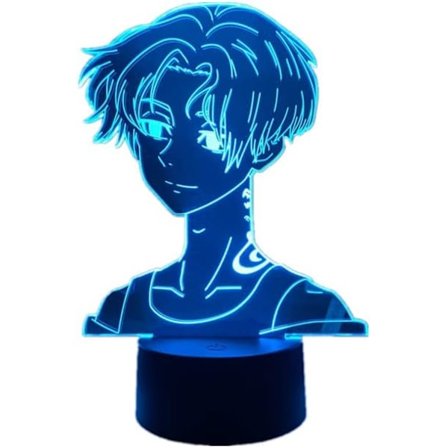 3D Lampe Anime Mikey Figur Led Natlampe til Drenges Værelse Dekoration Berøring 7 Farver Fjernbetjening 16 Farveændringer Natlys Manjiro Sano 