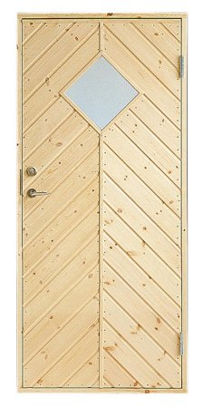 Jabo 25504 Kallförrådsdörr med fönster Höger, Dörrar