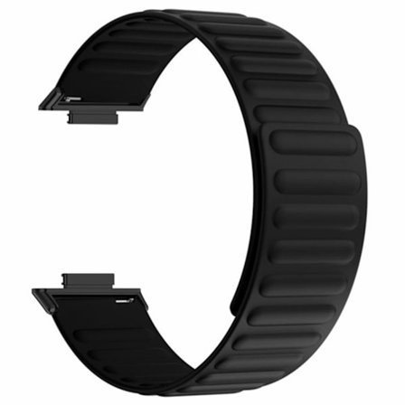 Huawei Watch Fit 3 Armband Magnetiskt Justerbart Silikon Svart