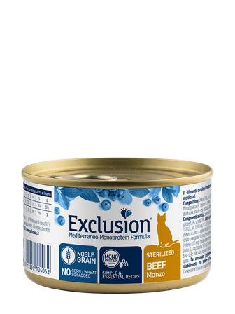 Exclusion Mediterraneo Monoprotein Noble Grain Umido Per Gatti